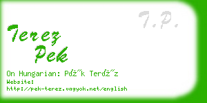 terez pek business card